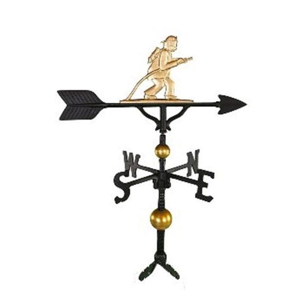 Gardengear 300 Series 32 In Deluxe Gold Fireman Weathervane GA378090